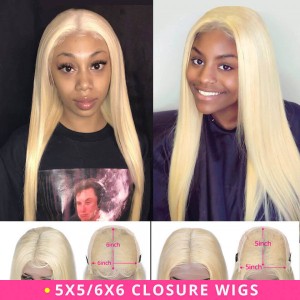 Blonde Wig Lace Closure Wig Straight Human Hair Wigs For Sale Blonde Wig Lace Closure Wig Straight Human Hair Wigs For Sale