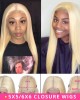 Long Blonde Wig 6x6 Lace Closure Wig Straight Human Hair Wigs Long Blonde Wig 6x6 Lace Closure Wig Straight Human Hair Wigs