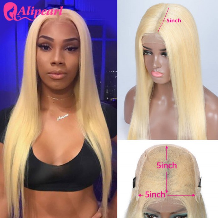 Long Blonde Wig 6x6 Lace Closure Wig Straight Human Hair Wigs Long Blonde Wig 6x6 Lace Closure Wig Straight Human Hair Wigs