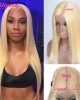 Long Blonde Wig 6x6 Lace Closure Wig Straight Human Hair Wigs Long Blonde Wig 6x6 Lace Closure Wig Straight Human Hair Wigs