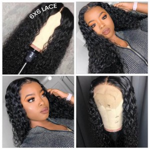 Water Wave Wig 6x6 Closure High Quality Wigs Human Hair Wigs Water Wave Wig 6x6 Closure High Quality Wigs Human Hair Wigs