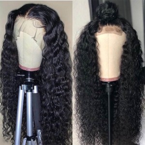 Deep Wave Wig 100 Human Hair Swiss Lace Curly Hair 13*4 Lace Front Wig and 5*5 Wig