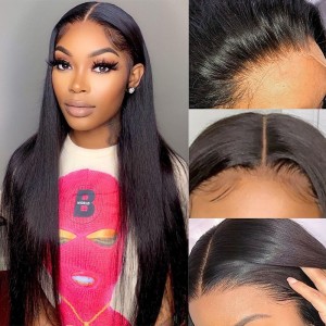 Lytinroop Straight Middle Part Lace Wigs Pre Plucked Natural Hairline Long Wig With Baby Hair  Lytinroop Straight Middle Part Lace Wigs Pre Plucked Natural Hairline Long Wig With Baby Hair