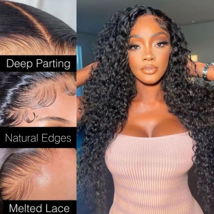 Lytinroop HD Lace 5x5 Closure Curly Glueless Wig With Bleached Knots Lytinroop HD Lace 5x5 Closure Curly Glueless Wig With Bleached Knots
