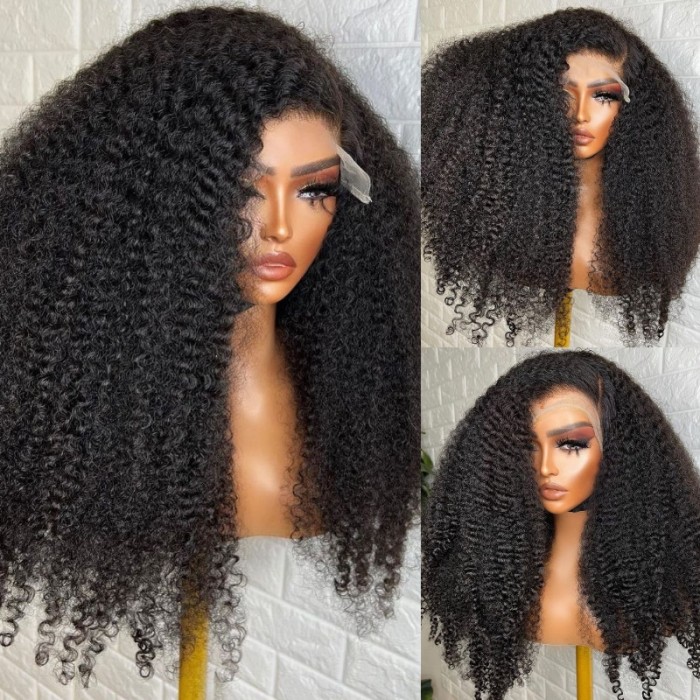 Lytinroop HD Lace 5x5 Closure Curly Glueless Wig With Bleached Knots Lytinroop HD Lace 5x5 Closure Curly Glueless Wig With Bleached Knots