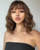 Lytinroop Natural Short Curly Synthetic Wig With Bangs Lytinroop Natural Short Curly Synthetic Wig With Bangs
