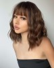 Lytinroop Natural Short Curly Synthetic Wig With Bangs Lytinroop Natural Short Curly Synthetic Wig With Bangs